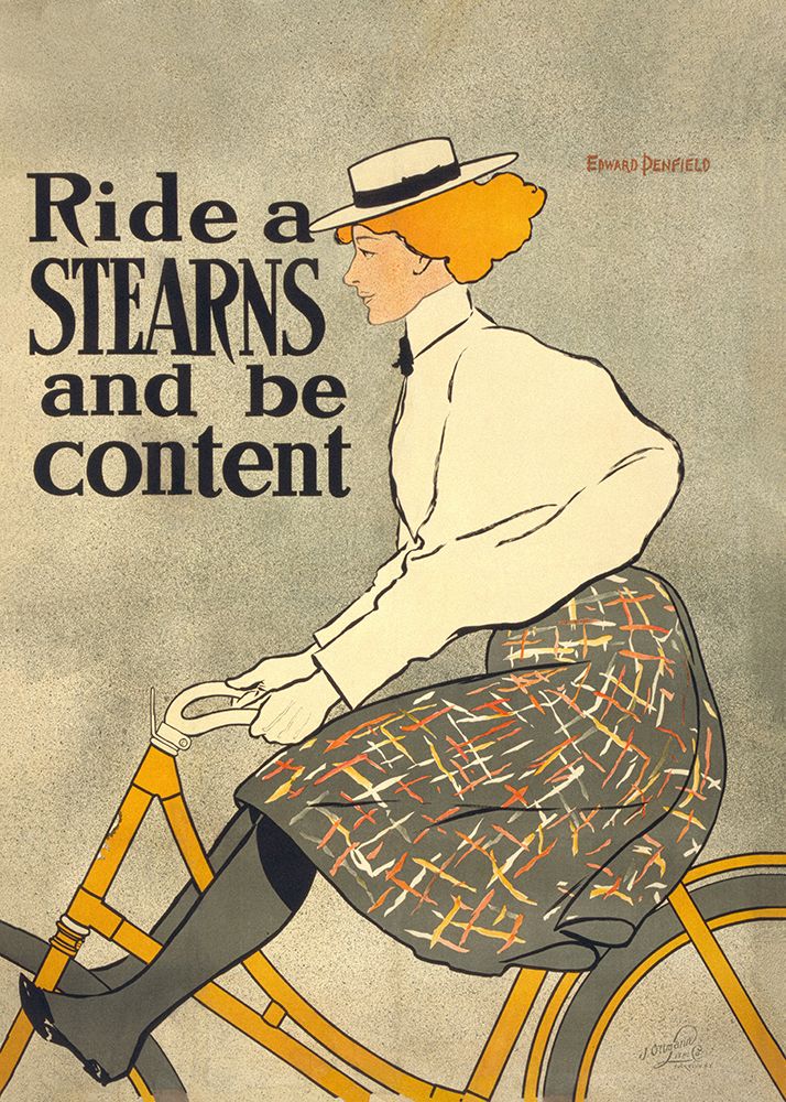 Wall Art Painting id:710087, Name: Ride a Stearns and Be Content (1896), Artist: Penfield, Edward