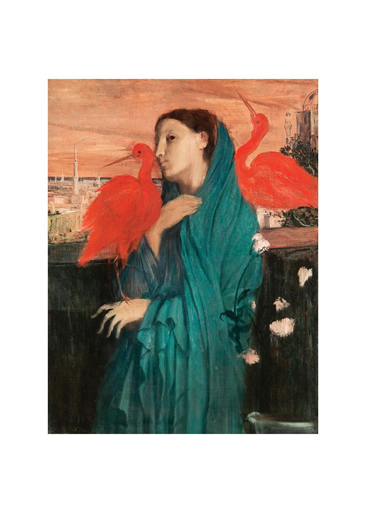 Wall Art Painting id:712160, Name: Young Woman With Ibis No.2, Artist: Degas, Edgar