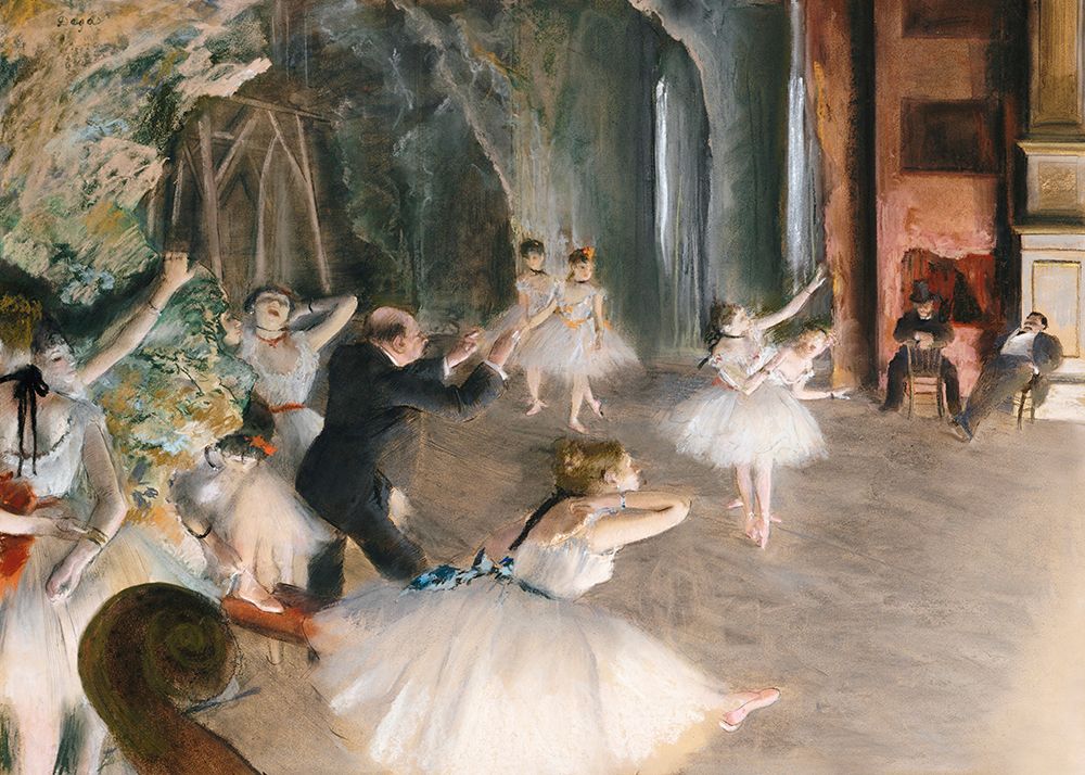 Wall Art Painting id:712163, Name: The Rehearsal Onstage, Artist: Degas, Edgar