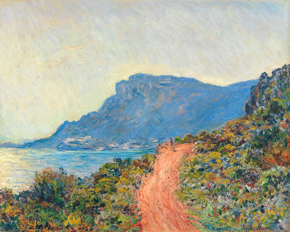 Wall Art Painting id:712444, Name: La Corniche Near Monaco (1884) By Claude Monet, Artist: Monet, Claude