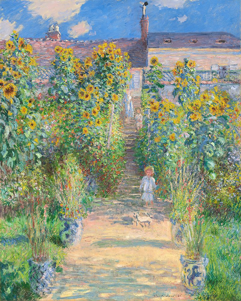 Wall Art Painting id:712464, Name: The Artists Garden At VActheuil (1881) By Claude Monet, Artist: Monet, Claude