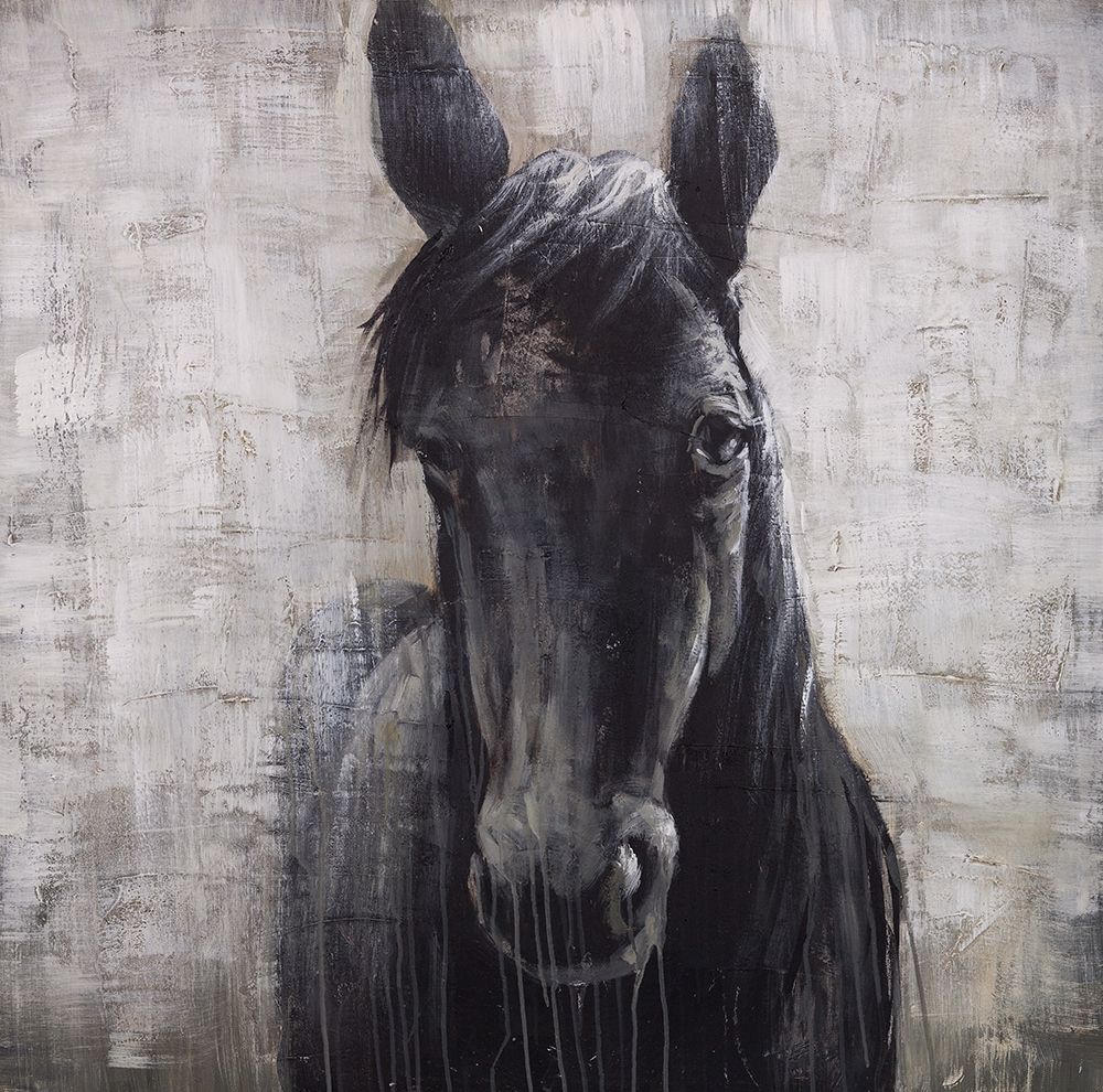 Wall Art Painting id:275912, Name: BLACK HORSE, Artist: Atelier B Art Studio