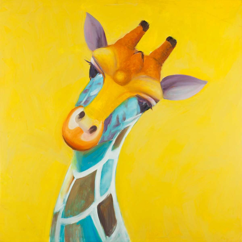 Wall Art Painting id:150829, Name: Colorful Giraffe, Artist: Atelier B Art Studio