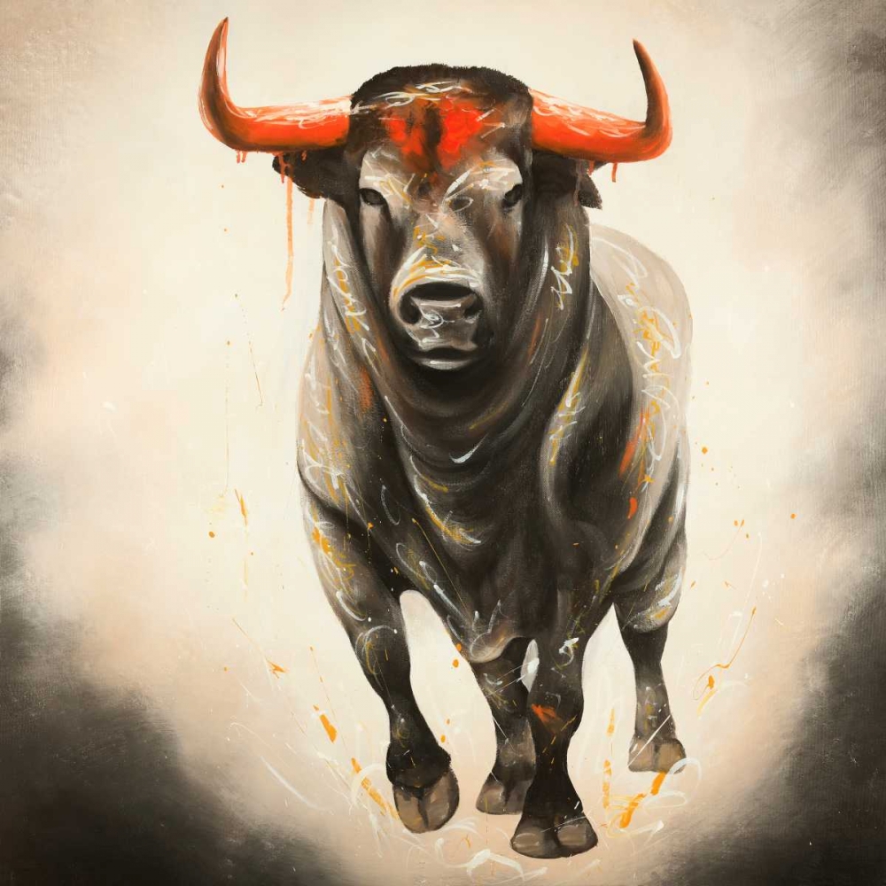 Wall Art Painting id:174656, Name: Monochrome Bull, Artist: Atelier B Art Studio