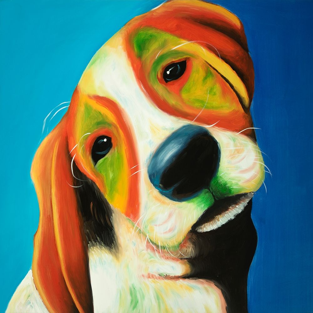 Wall Art Painting id:211890, Name: COLORFUL BEAGLE DOG, Artist: Atelier B Art Studio