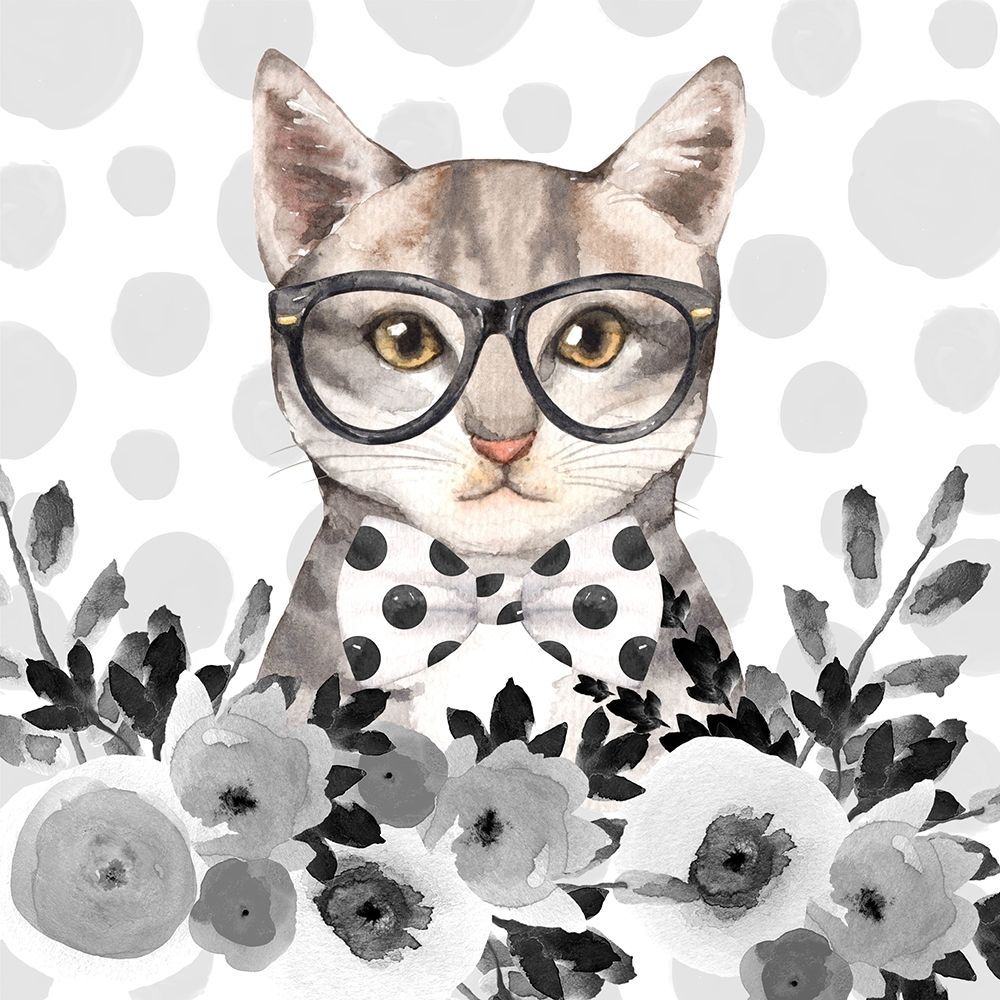 Wall Art Painting id:220718, Name: GEEK CAT, Artist: Atelier B Art Studio