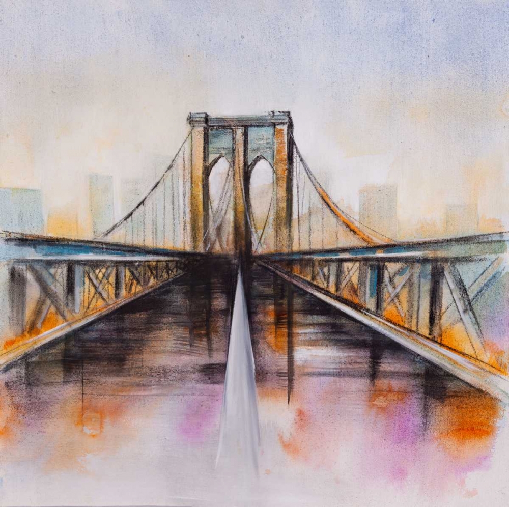 Wall Art Painting id:150879, Name: Colorfull Brooklyn Bridge, Artist: Atelier B Art Studio