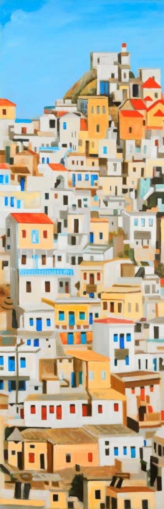 Wall Art Painting id:174715, Name: Small Houses in Greece, Artist: Atelier B Art Studio