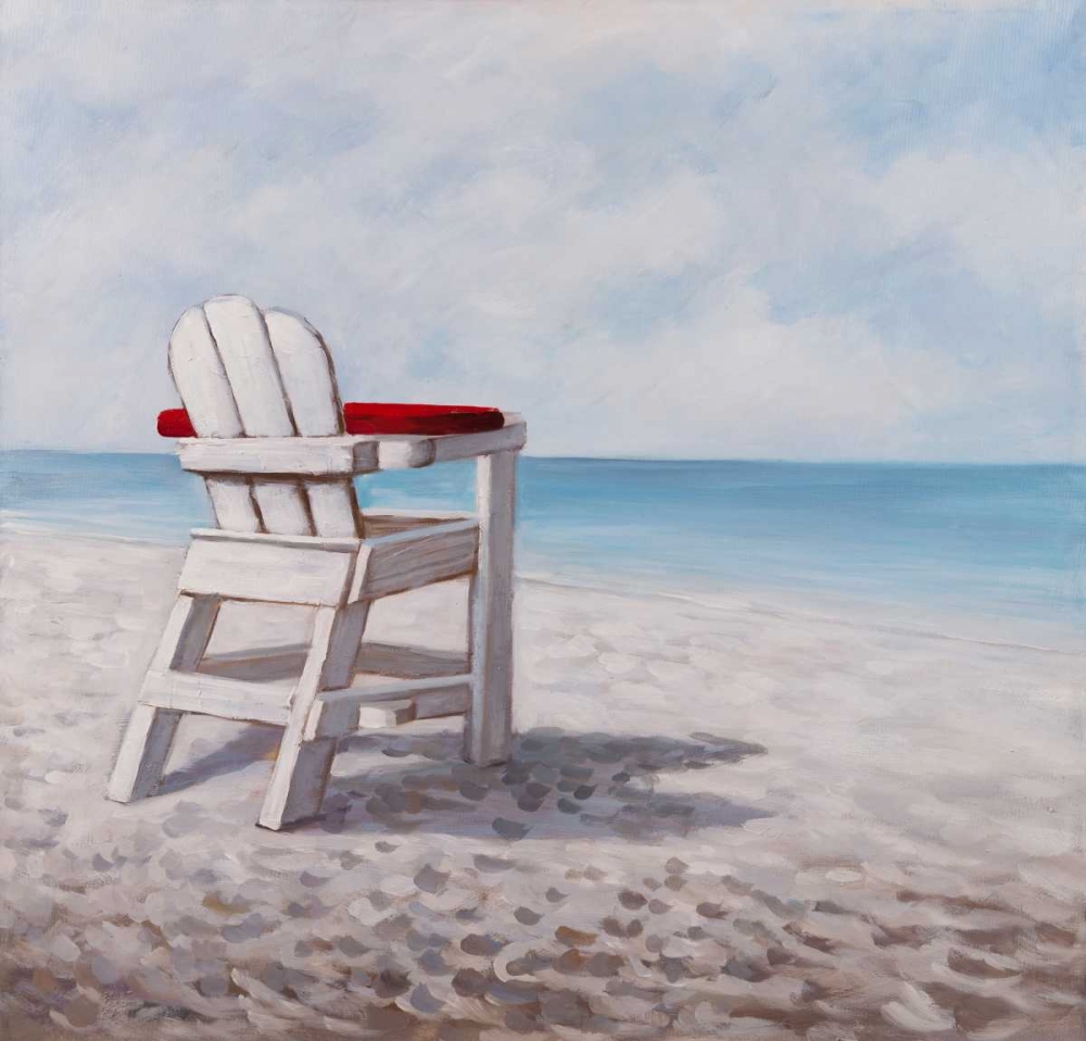 Wall Art Painting id:150919, Name: White Beach Chair, Artist: Atelier B Art Studio