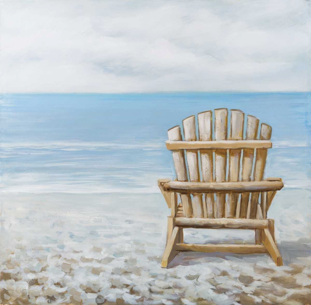 Wall Art Painting id:150920, Name: Wood Beach Chair, Artist: Atelier B Art Studio