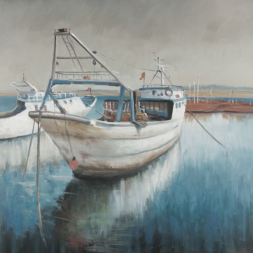 Wall Art Painting id:307297, Name: Fishing boat, Artist: Atelier B Art Studio