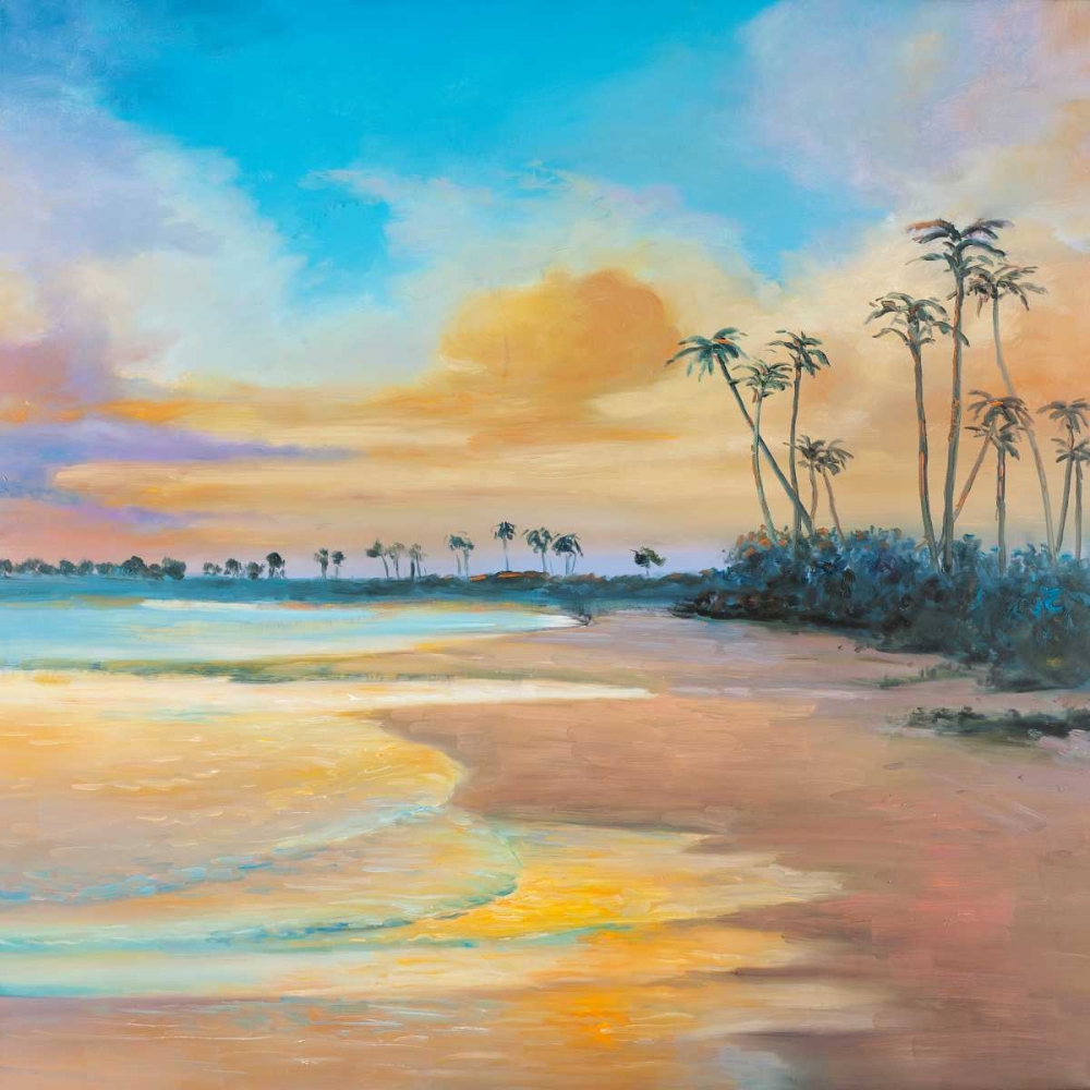 Wall Art Painting id:163028, Name: Sunset by the Sea, Artist: Atelier B Art Studio