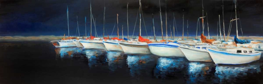 Wall Art Painting id:174746, Name: Fishing Boats at the Marina, Artist: Atelier B Art Studio
