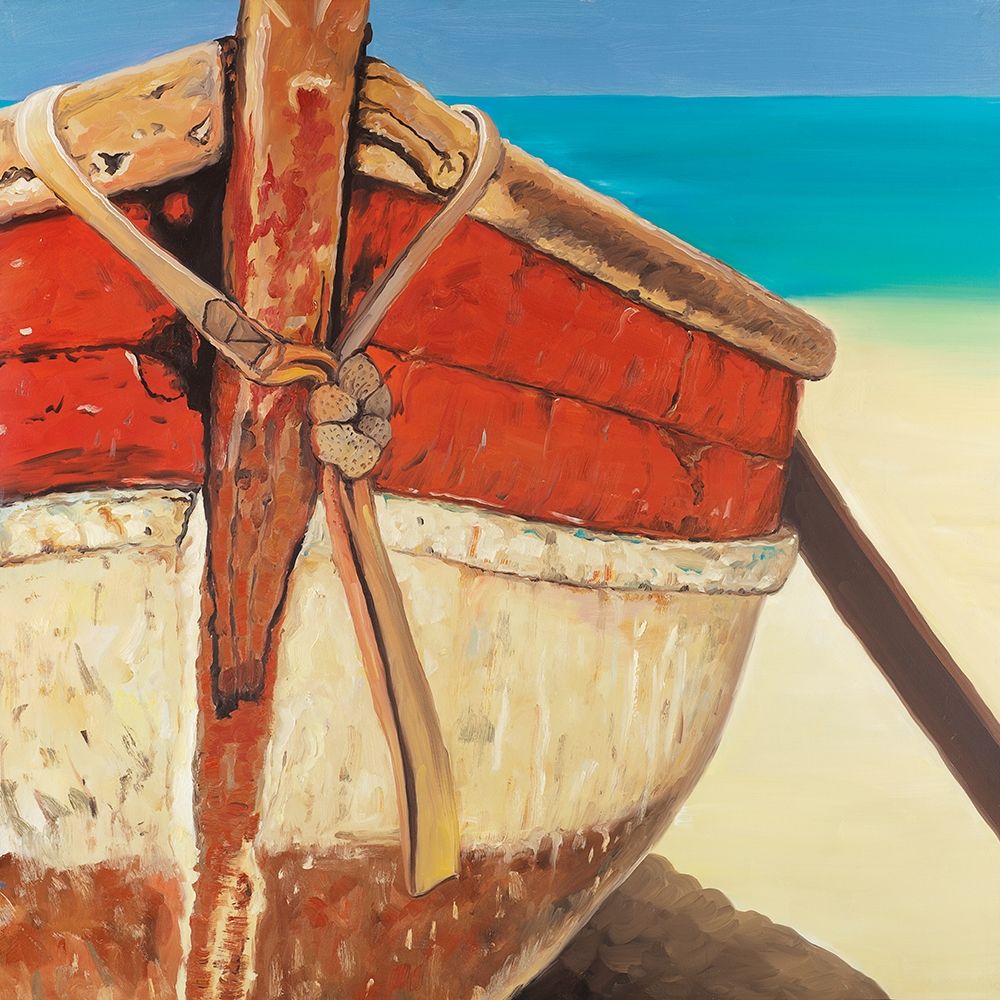 Wall Art Painting id:194013, Name: Tied up Rowing Boat, Artist: Atelier B Art Studio