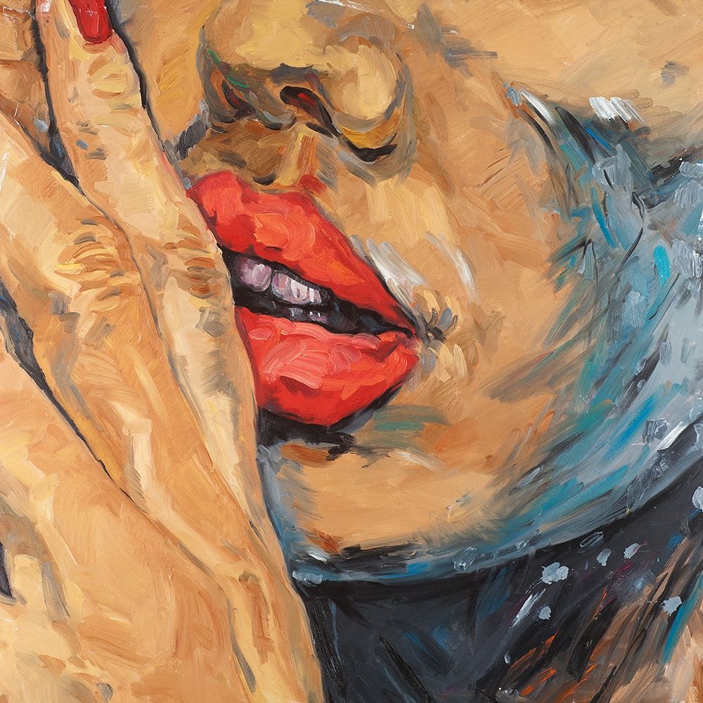 Art Print: Shushing Lips Closeup