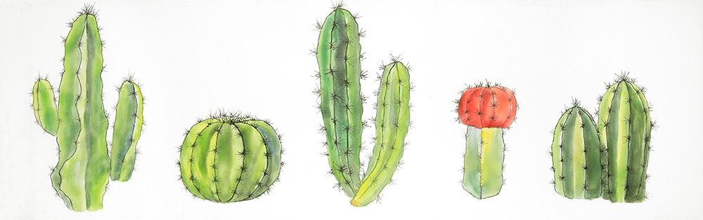 Wall Art Painting id:194055, Name: Watercolor Small Cactus Set, Artist: Atelier B Art Studio