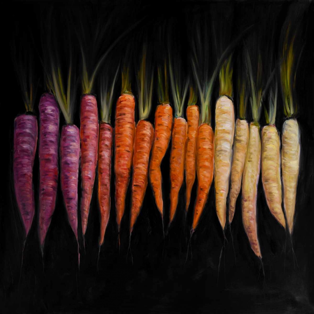Wall Art Painting id:154174, Name: Different Coloured Carrots Vegetable, Artist: Atelier B Art Studio