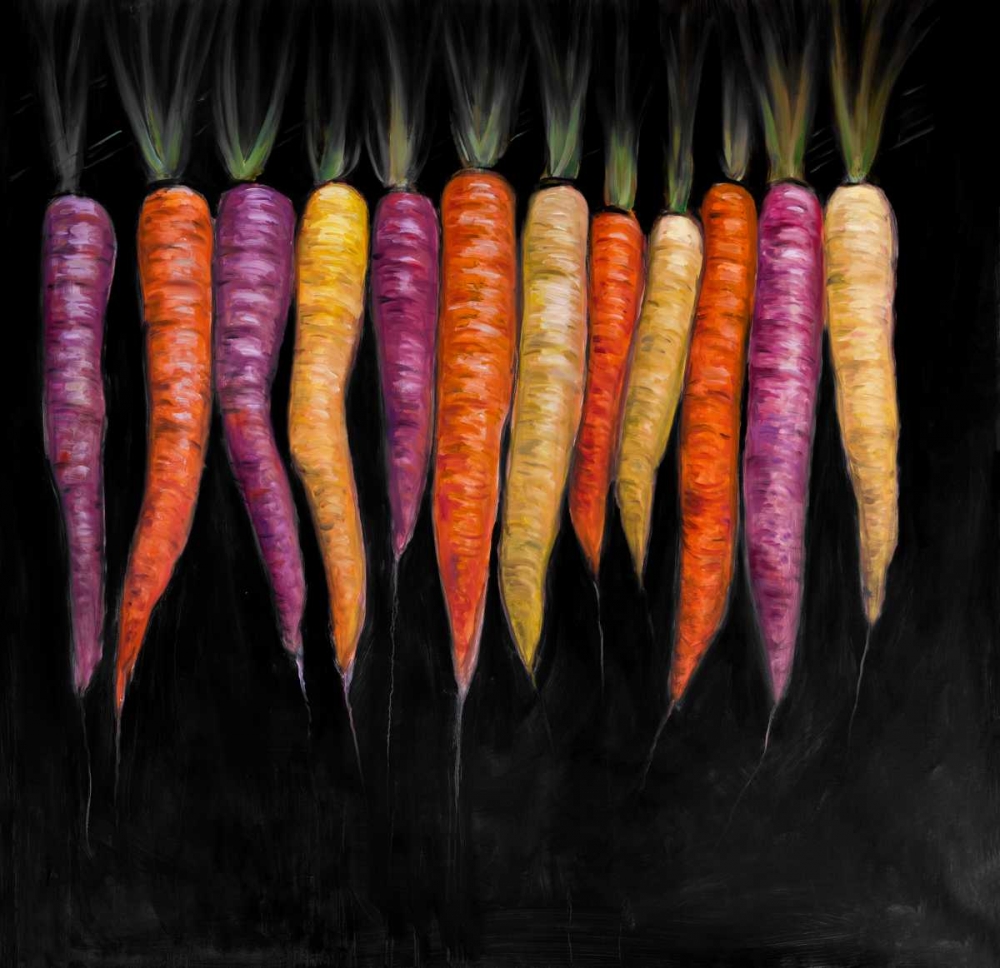 Wall Art Painting id:154175, Name: Colorful Carrots Vegetable, Artist: Atelier B Art Studio