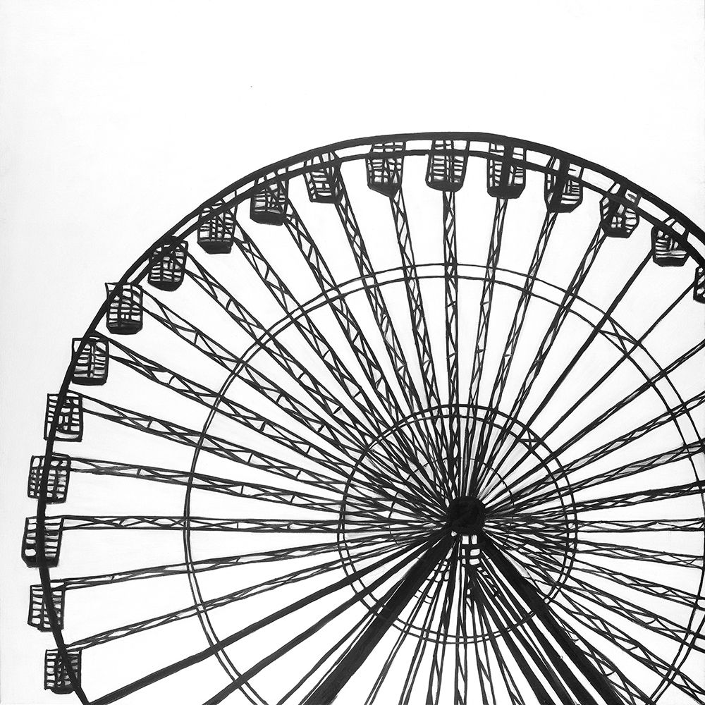 Wall Art Painting id:194103, Name: Monochrome Ferris Wheel, Artist: Atelier B Art Studio