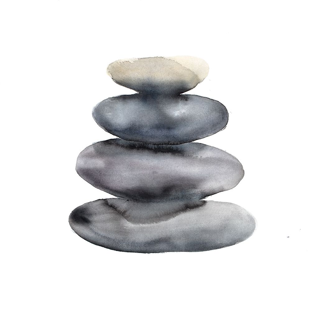 Wall Art Painting id:194120, Name: Watercolor Stacked Rocks, Artist: Atelier B Art Studio