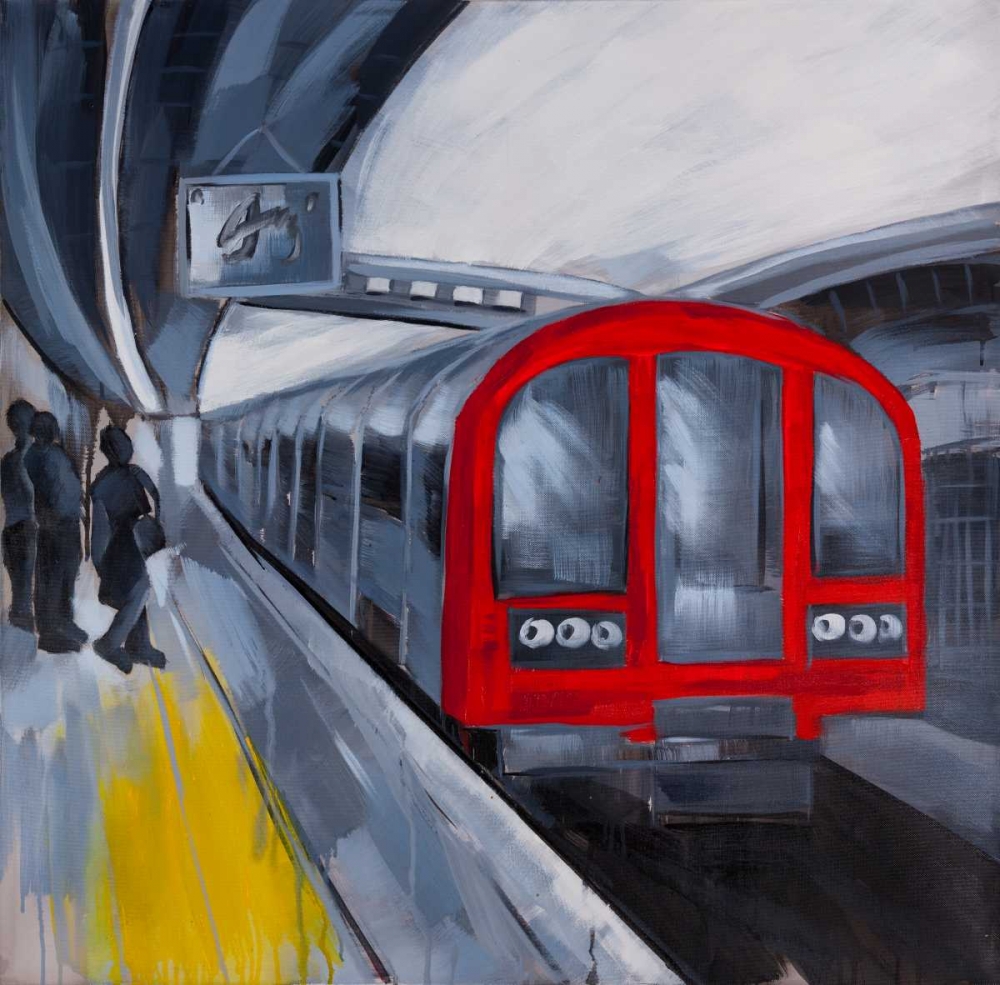 Wall Art Painting id:151040, Name: People Waiting for the Metro, Artist: Atelier B Art Studio