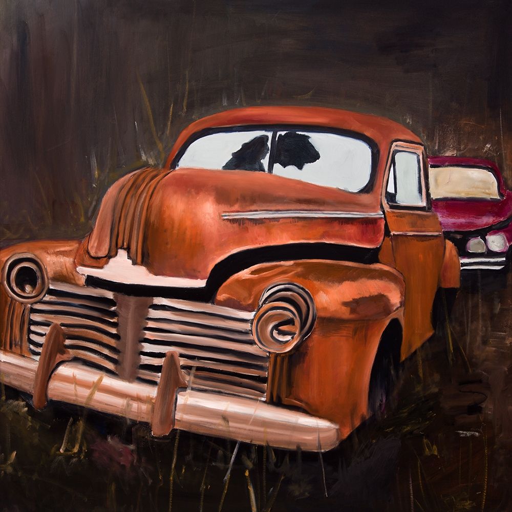 Wall Art Painting id:212273, Name: OLD CAR CRASH BY NIGHT, Artist: Atelier B Art Studio