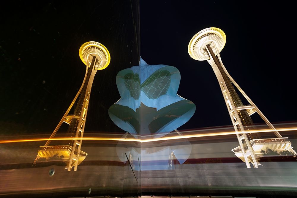 Wall Art Painting id:213560, Name: Space Needle Duality, Artist: Morgan, Keith