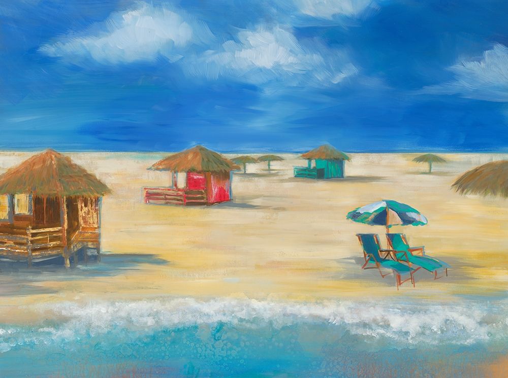 Wall Art Painting id:359801, Name: Beach Bungalows, Artist: Jardine, Liz