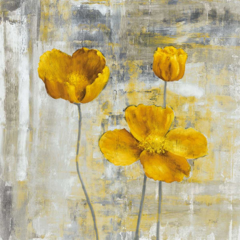 Wall Art Painting id:157923, Name: Yellow Flowers II, Artist: Black, Carol