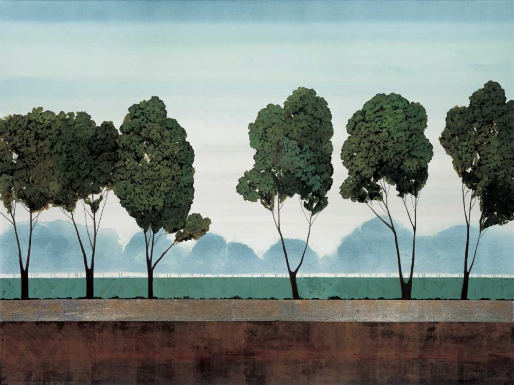 Wall Art Painting id:157951, Name: Six Trees, Artist: Charon, Robert