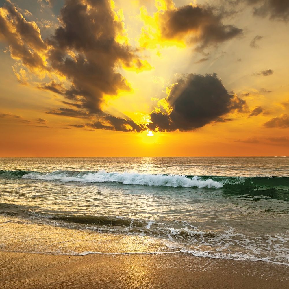Wall Art Painting id:246721, Name: Sunset Over the Sea, Artist: Below, S. 
