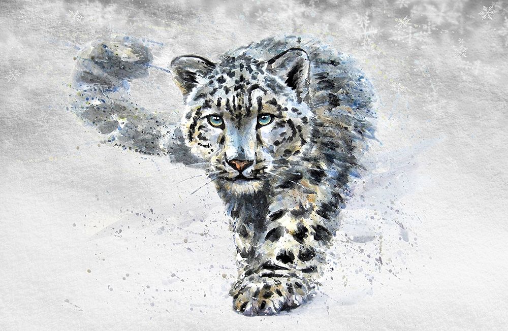 Wall Art Painting id:246732, Name: Snow Leopard, Artist: Kalinin, K.