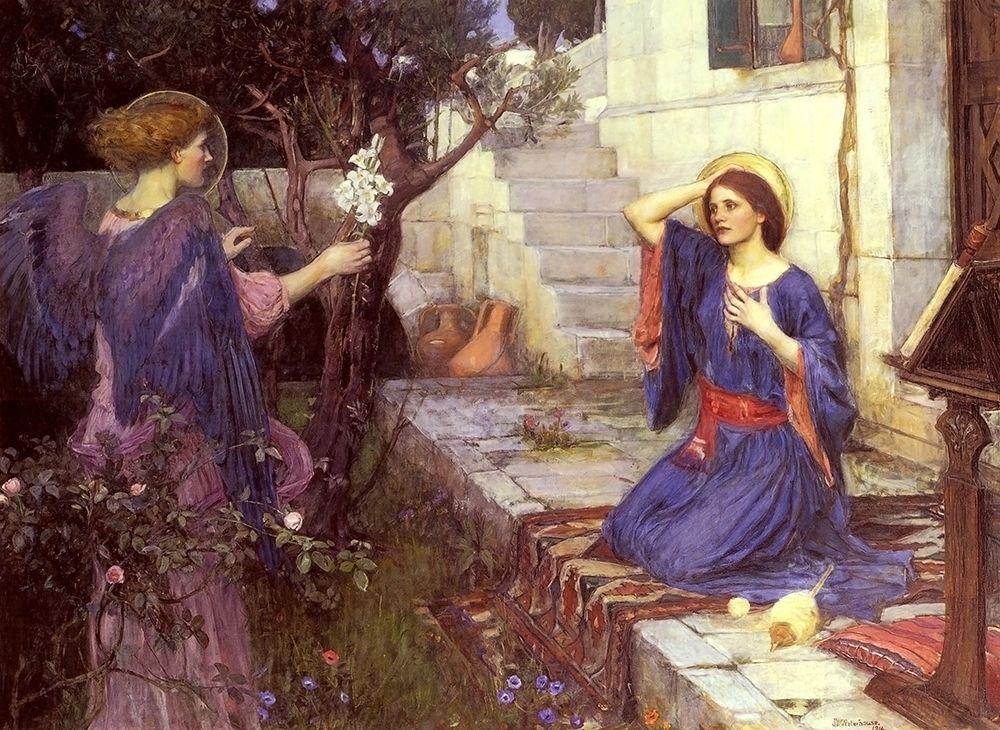 Wall Art Painting id:261490, Name: The Annunciation, Artist: Waterhouse, J. W.