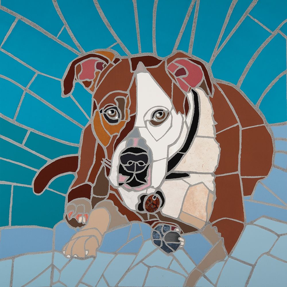 Wall Art Painting id:306735, Name: Pit Bull Portrait I, Artist: Mandell, Jonathan