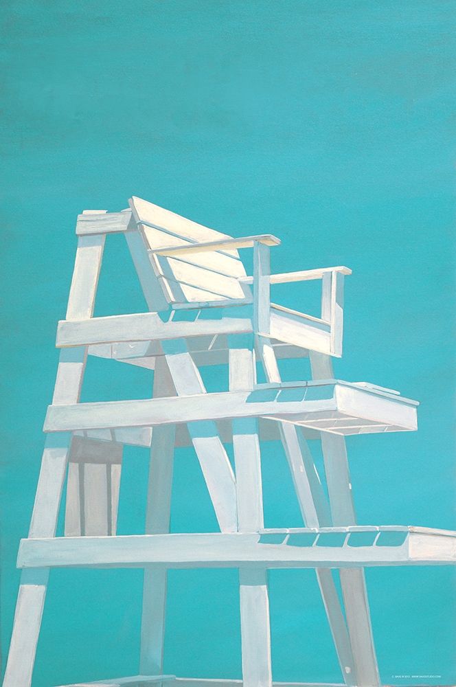 Wall Art Painting id:234159, Name: Life Guard Stand (turquoise), Artist: Saxe, Carol