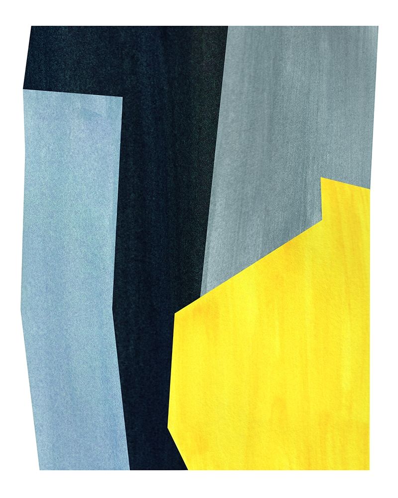 Art Print: Yellow and Grey Abstract