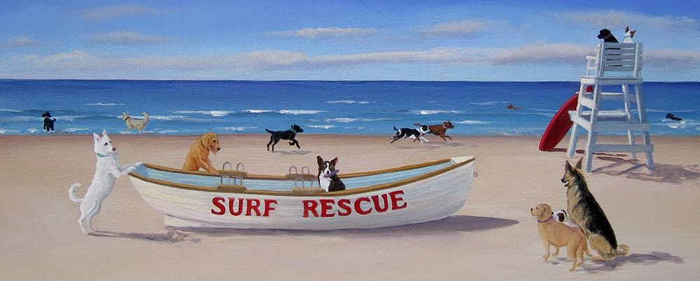 Wall Art Painting id:234168, Name: Surf Rescue, Artist: Saxe, Carol