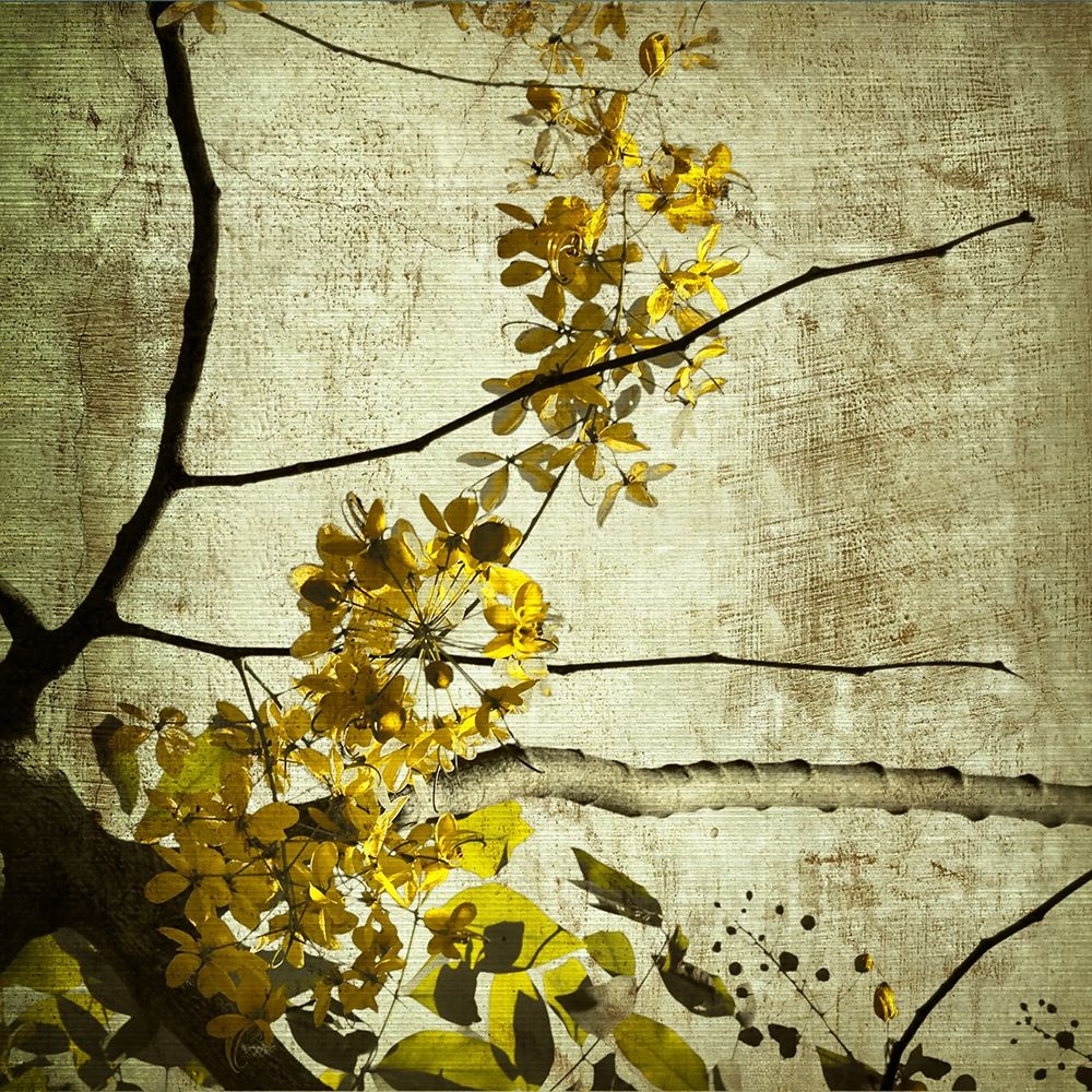 Wall Art Painting id:240362, Name: Yellow Kerala Blossoms, Artist: Anonymous