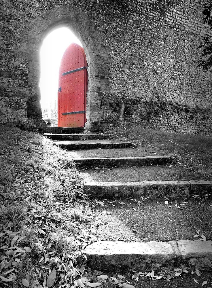 Wall Art Painting id:240366, Name: Red Door Top of the Stairs, Artist: Anonymous