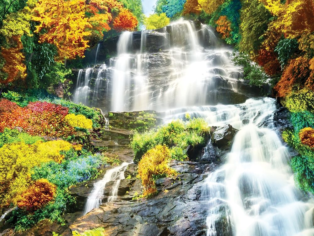 Wall Art Painting id:240435, Name: Majestic Falls, Artist: Anonymous