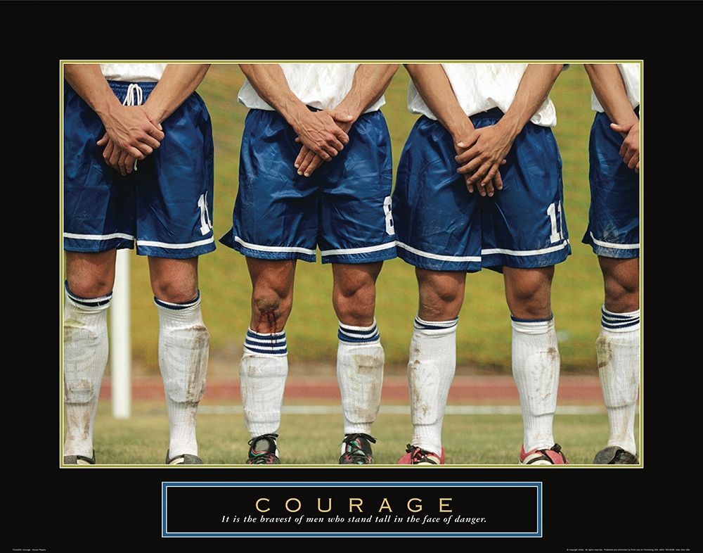 Wall Art Painting id:242361, Name: Courage - Soccer, Artist: Frontline