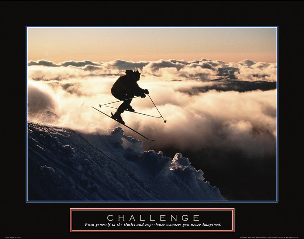 Wall Art Painting id:244104, Name: Challenge - Skier in Clouds, Artist: Frontline