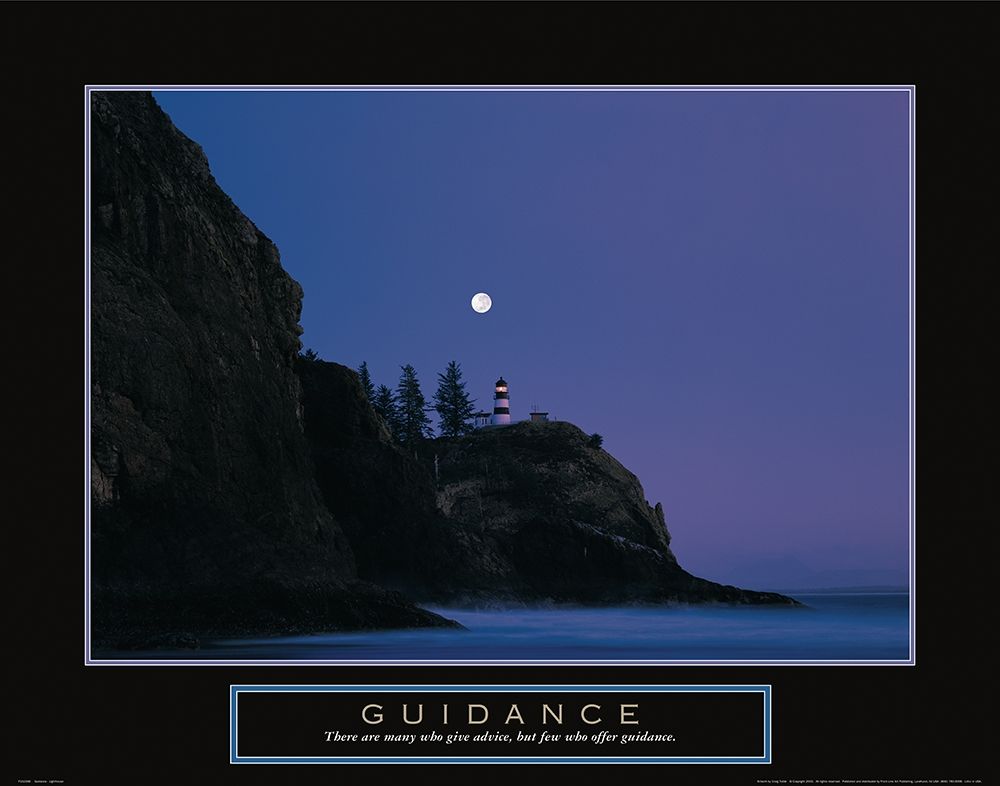 Wall Art Painting id:242430, Name: Guidance - Lighthouse, Artist: Frontline
