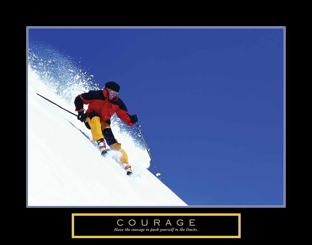 Wall Art Painting id:249046, Name: Courage - Skier, Artist: Frontline