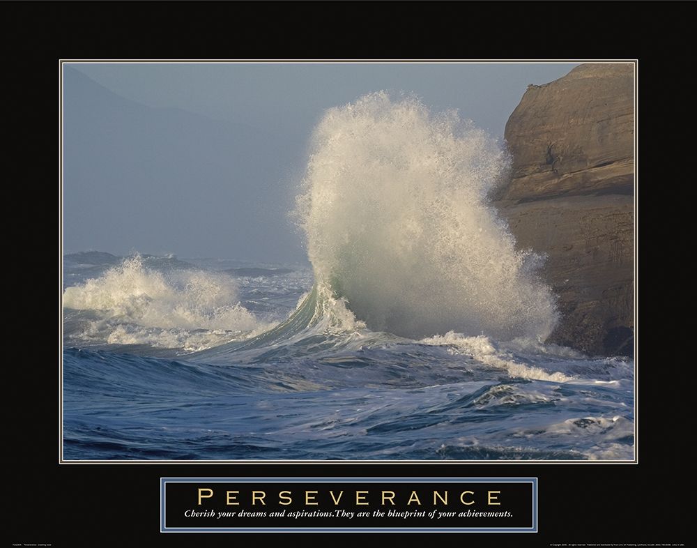 Wall Art Painting id:242442, Name: Perseverance - Crashing Wave, Artist: Frontline