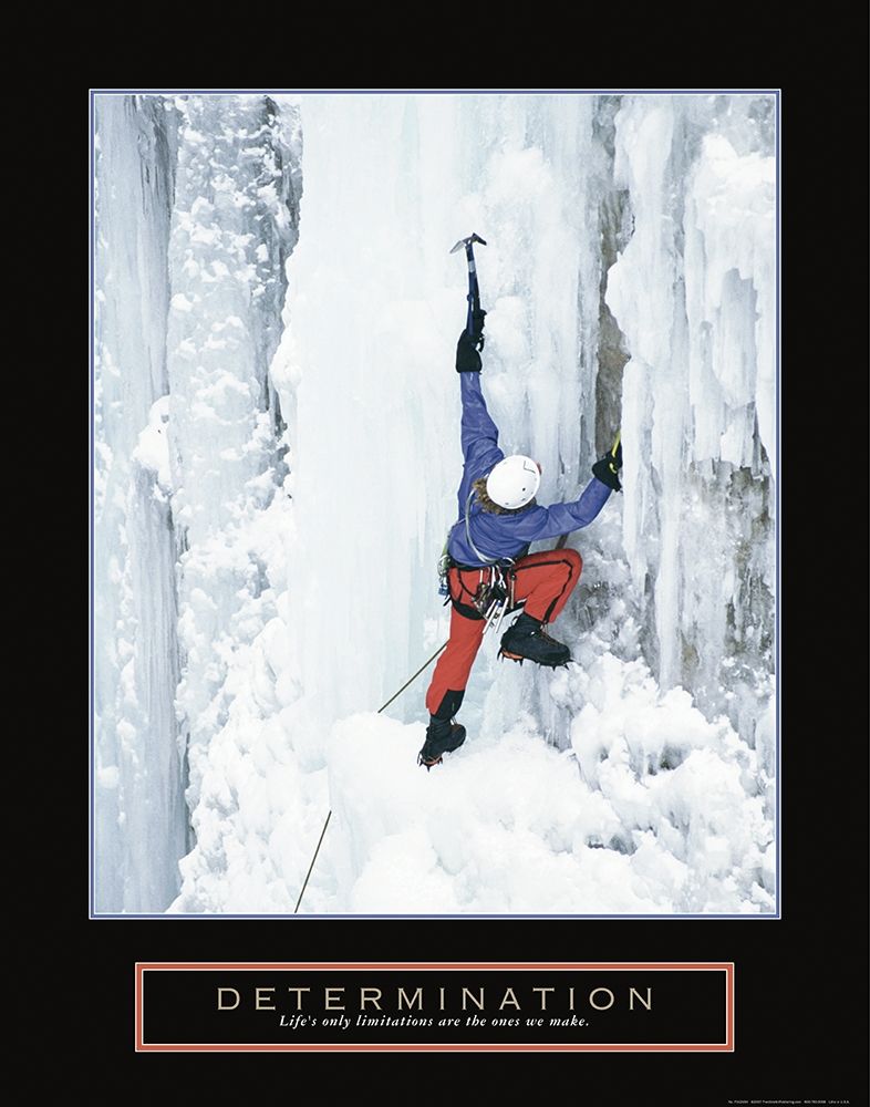 Wall Art Painting id:246255, Name: Determination - Ice Climber, Artist: Frontline