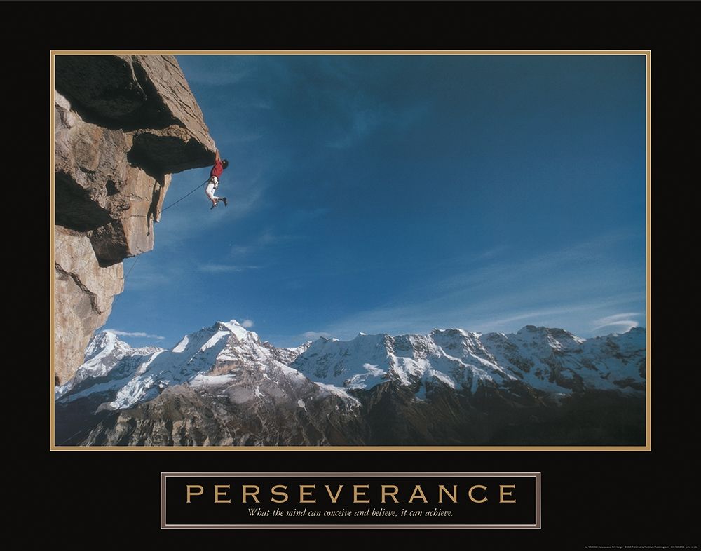 Wall Art Painting id:240005, Name: Perseverance - Cliffhanger, Artist: Frontline