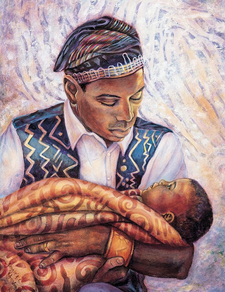Wall Art Painting id:332571, Name: Father and Infant, Artist: Unknown