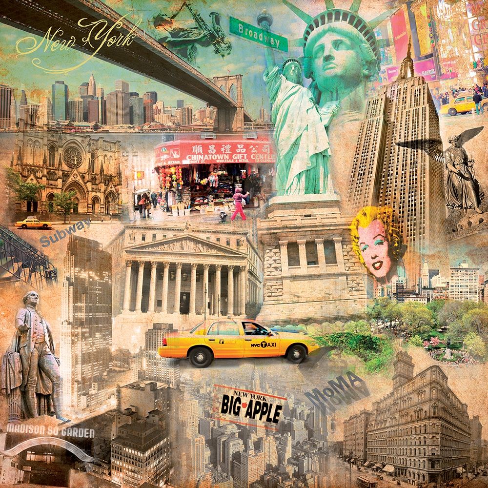 Wall Art Painting id:242660, Name: New York Big Apple, Artist: BRAUN Studio