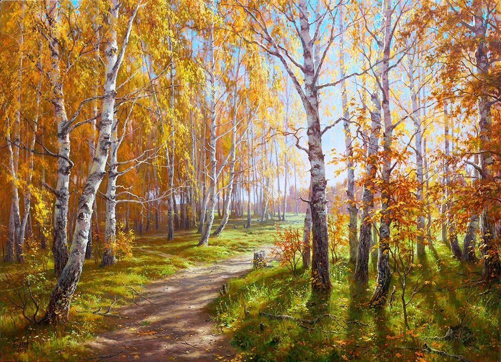 Wall Art Painting id:255705, Name: Autumn grove, Artist: Basov, Sergej